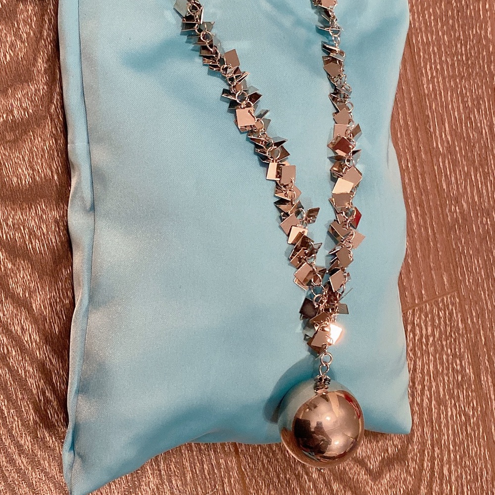 Disco ball necklace